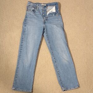 Levi's Medium Wash Ribcage Straight Ankle Jeans Size 25